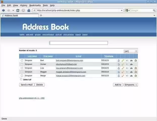 Download web tool or web app PHP Address Book Download web tool or web app PHP Address Book