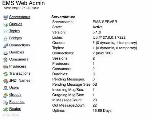 Download web tool or web app PHP Administration Web for Tibco EMS