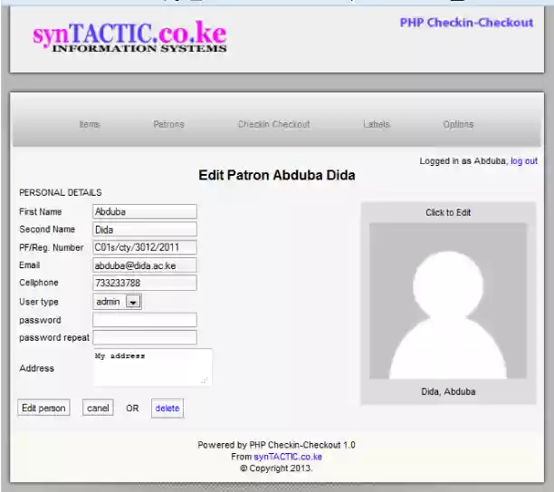 Download web tool or web app PHP checkin checkout Download web tool or web app PHP checkin checkout