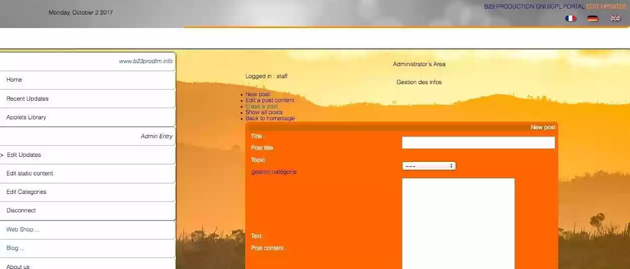 Download web tool or web app PHP CMS