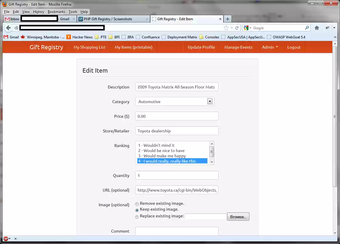 Download web tool or web app PHP Gift Registry Download web tool or web app PHP Gift Registry