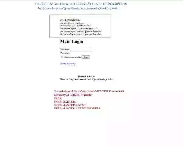 Download web tool or web app PHP Login System w/ 5 Levels of Security Download web tool or web app PHP Login System w/ 5 Levels of Security