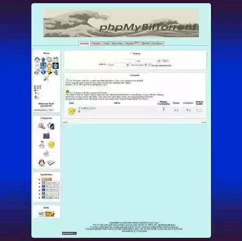 Download web tool or web app phpMyBitTorrent - The BitTorrent Tracker
