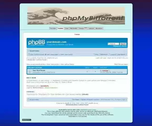 Download web tool or web app phpMyBitTorrent - The BitTorrent Tracker