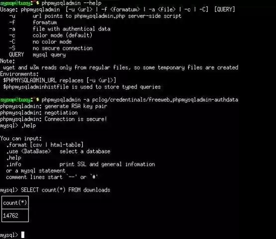 Download web tool or web app PhpMySQLadmin