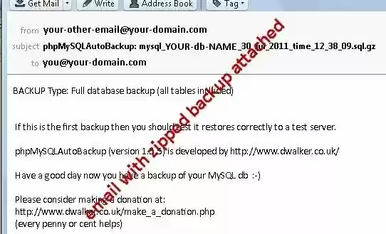 Download web tool or web app phpMySQLAutoBackup