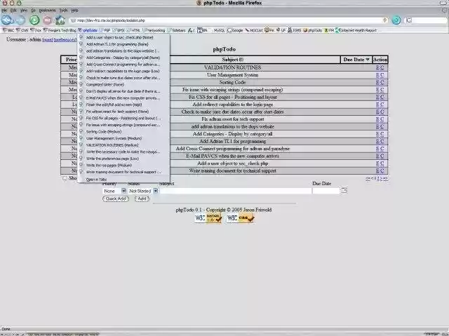 Download web tool or web app PHP Todo List Manager