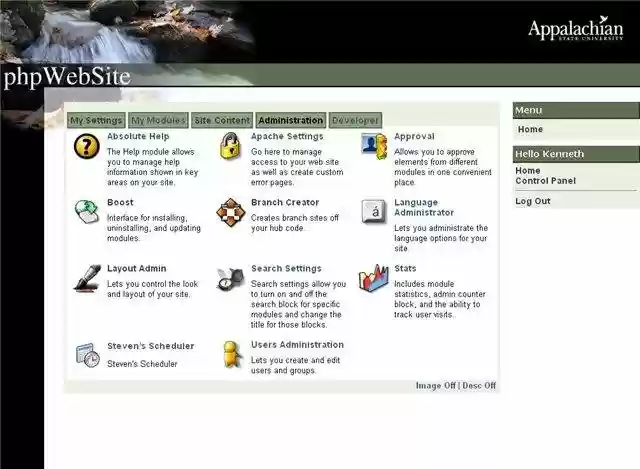 Download web tool or web app phpWebSite Content Management System