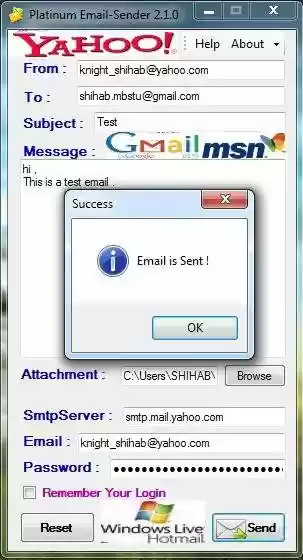 Download web tool or web app Platinum Email Sender