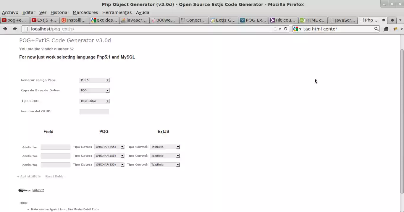Download web tool or web app POG ExtJS Code Generator