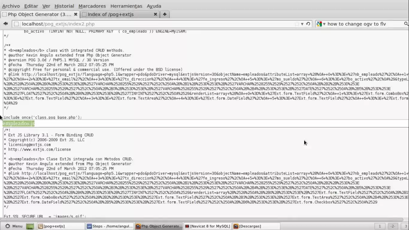 Download web tool or web app POG ExtJS Code Generator