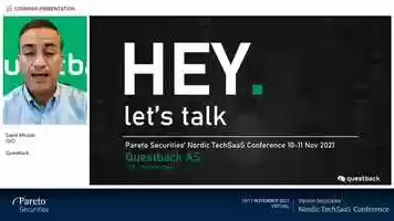Free download Questback  Pareto Securities Nordic TechSaaS Conference 2021 video and edit with RedcoolMedia movie maker MovieStudio video editor online and AudioStudio audio editor onlin