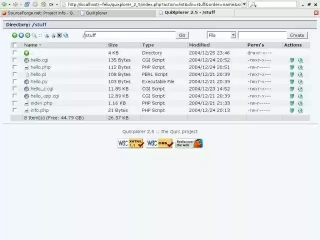 Download web tool or web app QuiXplorer - web-based file-management