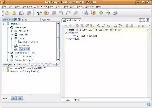 Download web tool or web app REM - A NetBeans Module for ZK