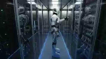 Free download Robot Runs In Server Room Stock Video video and edit with RedcoolMedia movie maker MovieStudio video editor online and AudioStudio audio editor onlin
