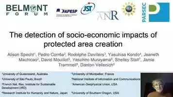Free download S6.3 Specht: The detection of socio-economic impacts of protected area creation video and edit with RedcoolMedia movie maker MovieStudio video editor online and AudioStudio audio editor onlin