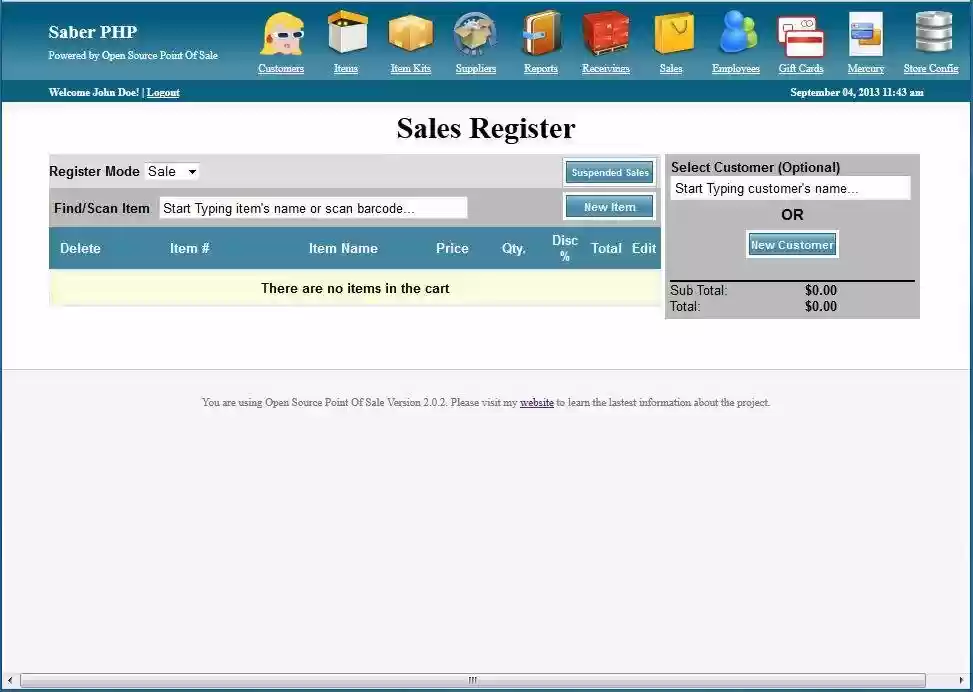 Download web tool or web app SaberPHP POS Download web tool or web app SaberPHP POS