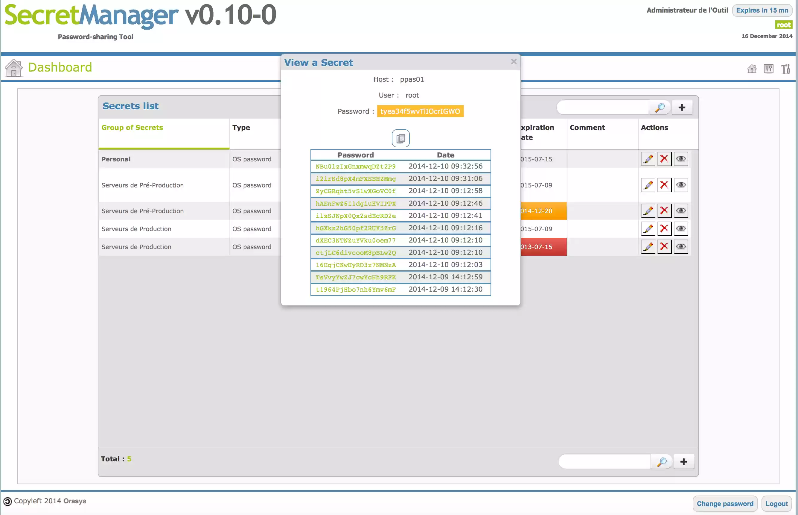 Download web tool or web app SecretManager