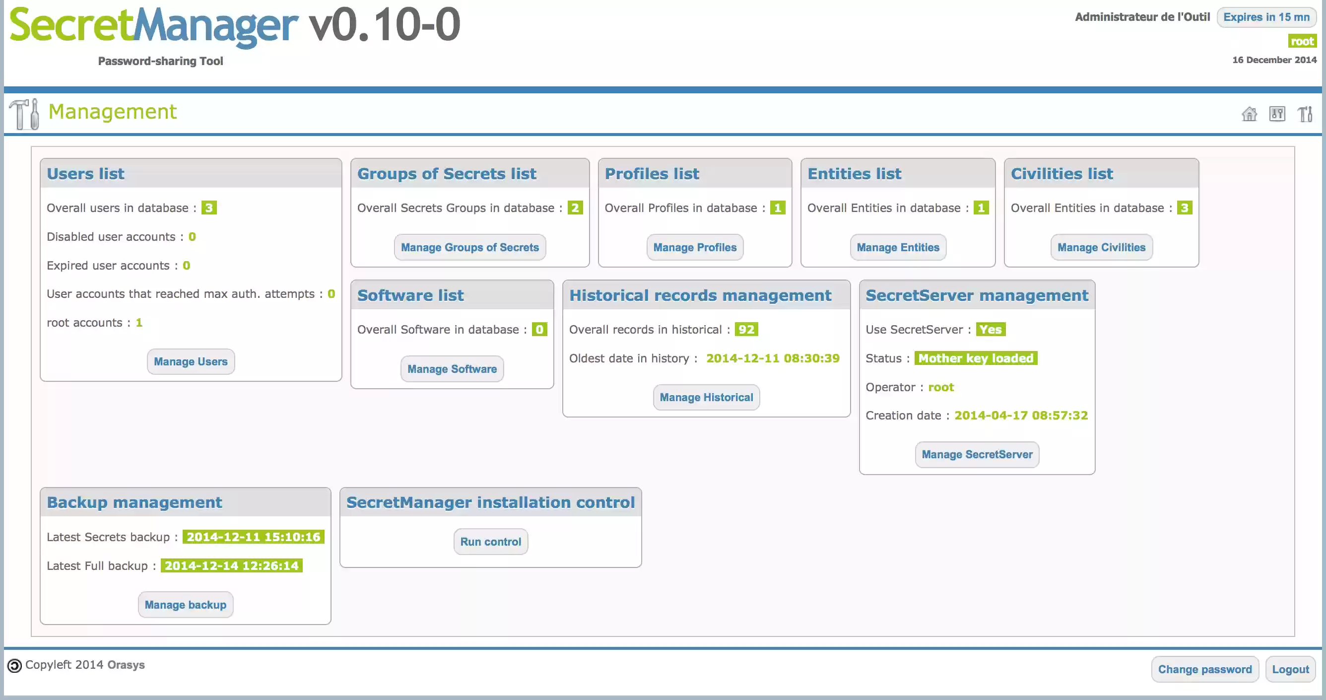 Download web tool or web app SecretManager