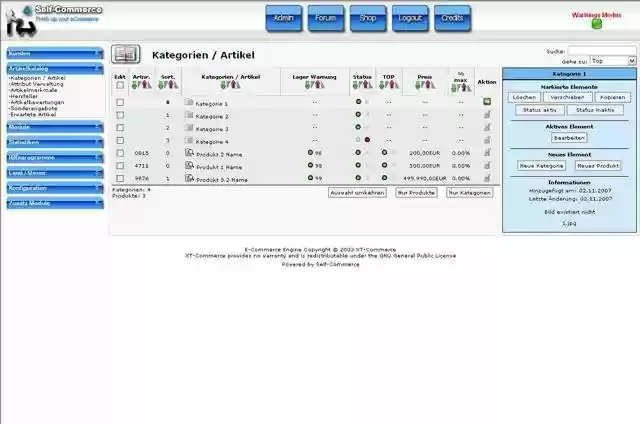Download web tool or web app Self-Commerce