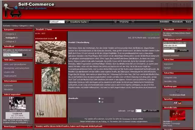 Download web tool or web app Self-Commerce