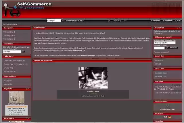 Download web tool or web app Self-Commerce