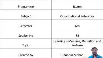 Free download Session   33 Learning   Meaning, Definition and Features.mp4 video and edit with RedcoolMedia movie maker MovieStudio video editor online and AudioStudio audio editor onlin