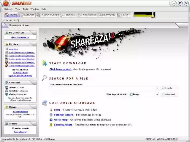 Download web tool or web app Shareaza