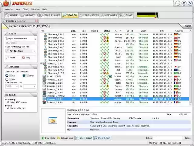 Download web tool or web app Shareaza