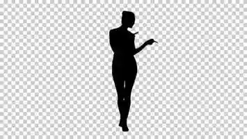Free download Silhouette girl walking, Alpha Channel | Stock Footage - Videohive video and edit with RedcoolMedia movie maker MovieStudio video editor online and AudioStudio audio editor onlin