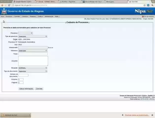 Download web tool or web app SipaNet - Sistema de Protocolo Download web tool or web app SipaNet - Sistema de Protocolo