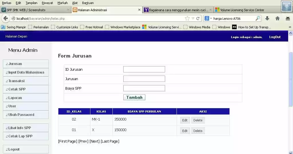 Download web tool or web app SPP PHP WEB