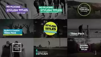 Free download Stylish Titles Pack V1 Motion Graphics Templates video and edit with RedcoolMedia movie maker MovieStudio video editor online and AudioStudio audio editor onlin