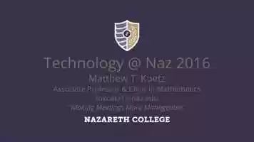Free download Technology @ Nazareth - T@N 2016_Matthew T Koetz_Making Meetings More Manageable video and edit with RedcoolMedia movie maker MovieStudio video editor online and AudioStudio audio editor onlin