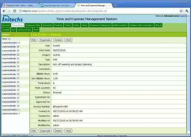 Download web tool or web app TEMS -Time and Expense Management System