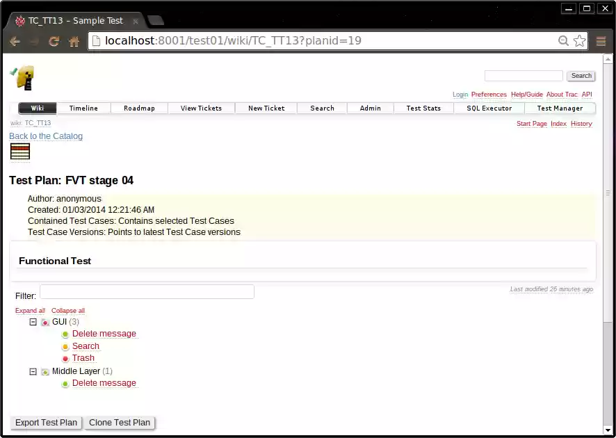 Download web tool or web app Test Manager plugin for Trac Download web tool or web app Test Manager plugin for Trac