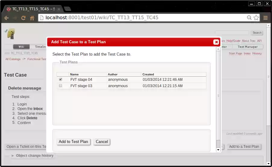 Download web tool or web app Test Manager plugin for Trac Download web tool or web app Test Manager plugin for Trac