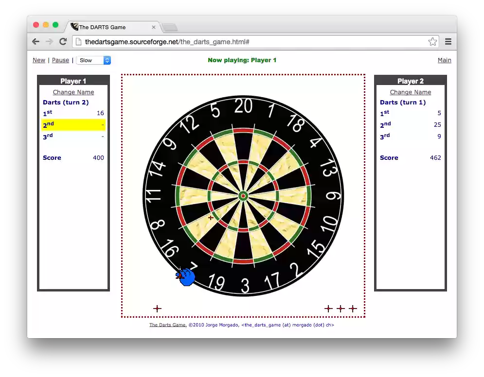 Download web tool or web app The Darts Game