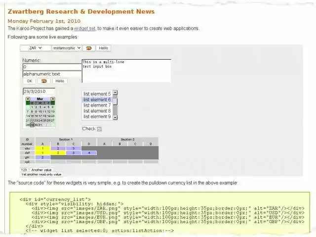 Download web tool or web app The Karoo Project