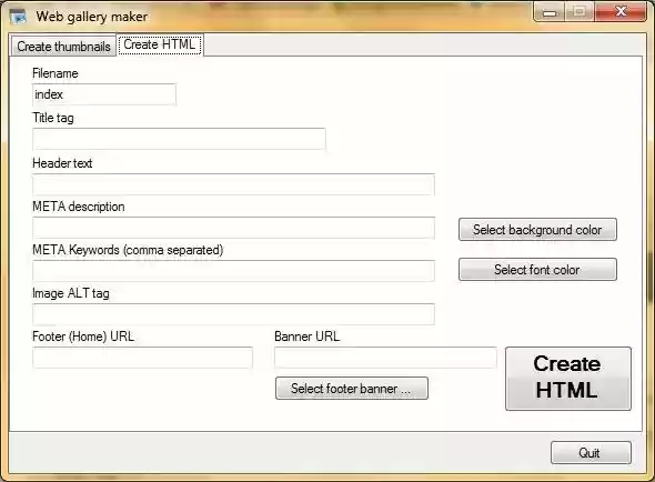 Download web tool or web app Thumbnail gallery maker
