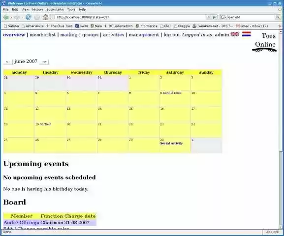 Download web tool or web app Toes Online