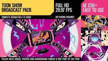 Free download ToonShow (Broadcast Pack) | After Effects Project Files - Videohive template video and edit with RedcoolMedia movie maker MovieStudio video editor online and AudioStudio audio editor onlin