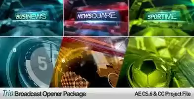 Free download Trio Broadcast Openers Package | After Effects Project Files - Videohive template video and edit with RedcoolMedia movie maker MovieStudio video editor online and AudioStudio audio editor onlin