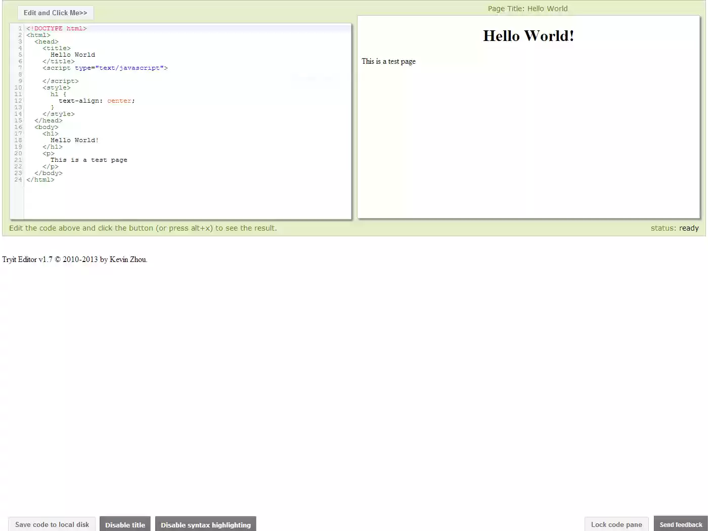 Download web tool or web app Tryit Editor Download web tool or web app Tryit Editor