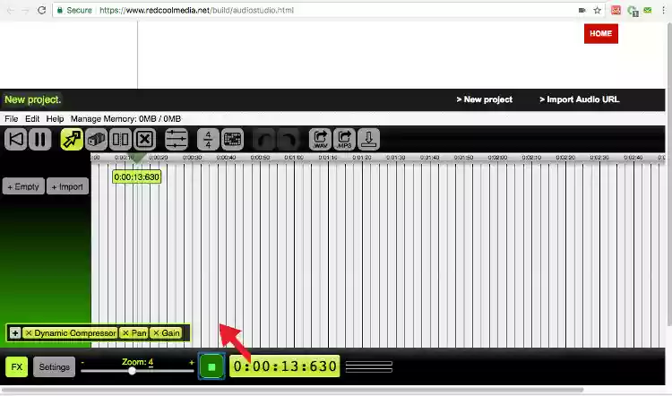 Record your own audio with your microphone audiostudio online