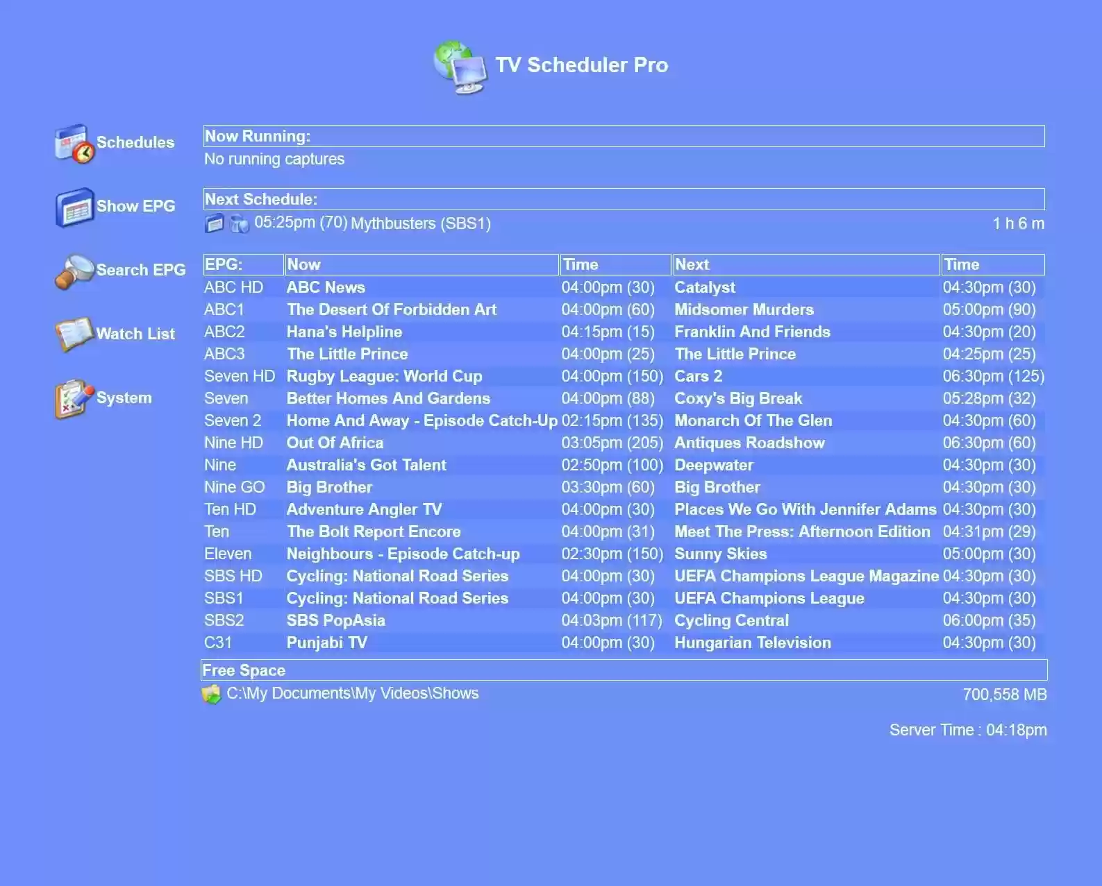 Download web tool or web app TV Scheduler Pro Download web tool or web app TV Scheduler Pro