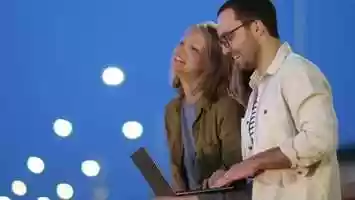 Free download University Students Sitting Together at Stairs with Laptop and Books, Making Research, Finding | Stock Footage - Videohive video and edit with RedcoolMedia movie maker MovieStudio video editor online and AudioStudio audio editor onlin