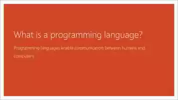 Free download Video_1_-_What_is_a_programming_language (1) video and edit with RedcoolMedia movie maker MovieStudio video editor online and AudioStudio audio editor onlin