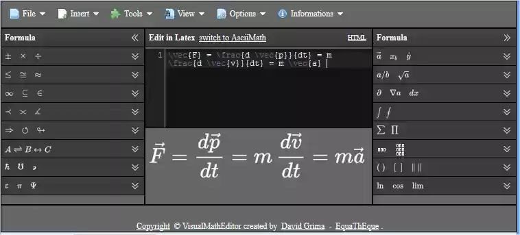 Download web tool or web app VisualMathEditor