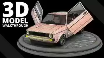Free download Volkswagen Golf MK1 Rabbit (3D Model Walkthrough - Rigged and Animated) video and edit with RedcoolMedia movie maker MovieStudio video editor online and AudioStudio audio editor onlin